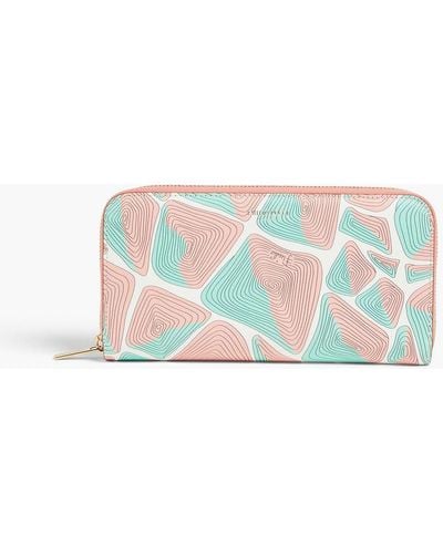 Emilio Pucci Printed Leather Wallet - Blue