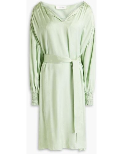 American Vintage Gitaka Satin-jacquard Dress - Green