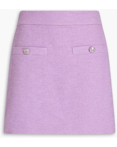 Veronica Beard Emar Cotton-blend Tweed Mini Skirt - Purple
