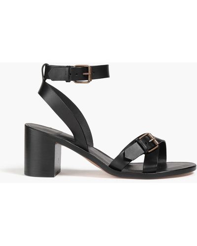 Ba&sh Cathalya Buckled Leather Sandals - Black