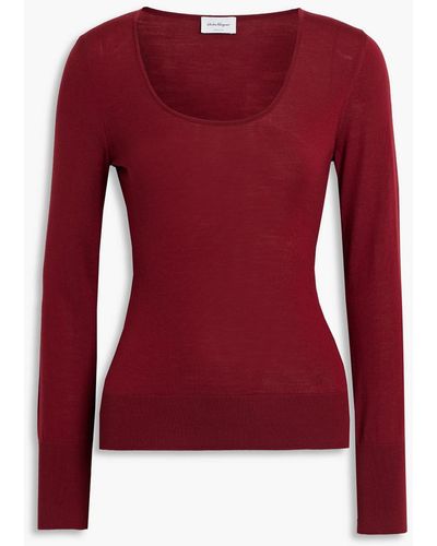 Ferragamo Pullover aus einer wollmischung - Rot