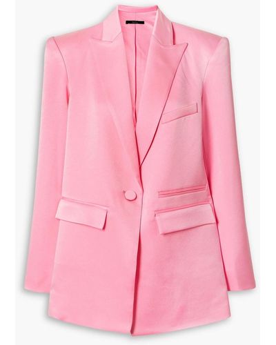 Alex Perry Hartford Satin-crepe Blazer - Pink