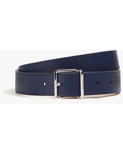 Paul Smith Textured-leather Belt - Blue