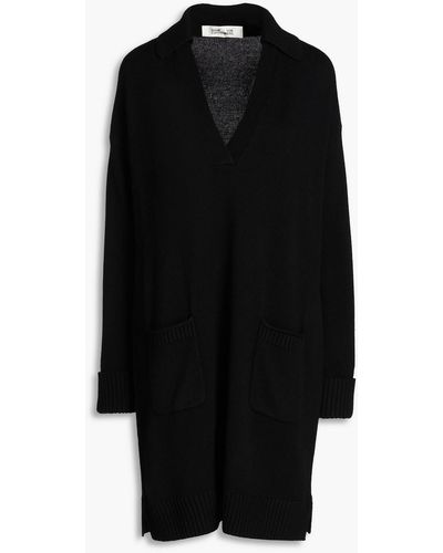 Diane von Furstenberg Wool And Cashmere-blend Dress - Black
