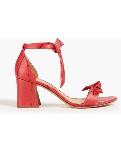 Alexandre Birman Clarita Bow-detailed Faux Leather Sandals - Red