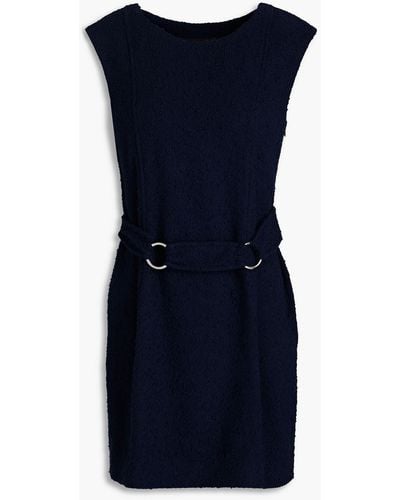 Boutique Moschino Cotton-blend bouclé-tweed mini dress - Blau