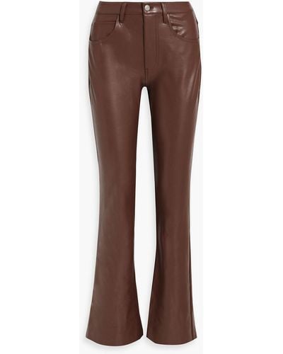 A.L.C. Freddie Faux Leather Flared Trousers - Brown