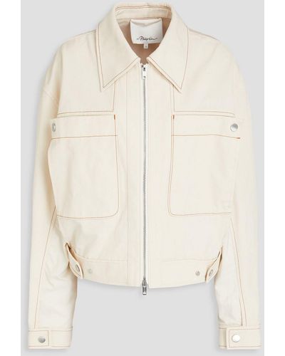 3.1 Phillip Lim Jacke aus baumwoll-canvas mit ripstop-einsatz - Natur