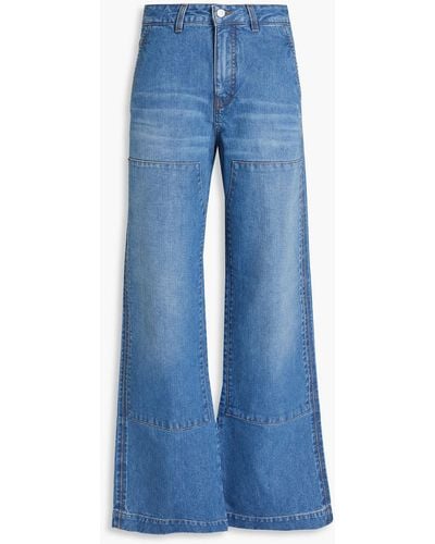 Victoria Beckham High-rise Wide-leg Jeans - Blue