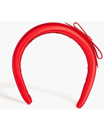 Red(V) Haarband aus satin mit schleife - Rot