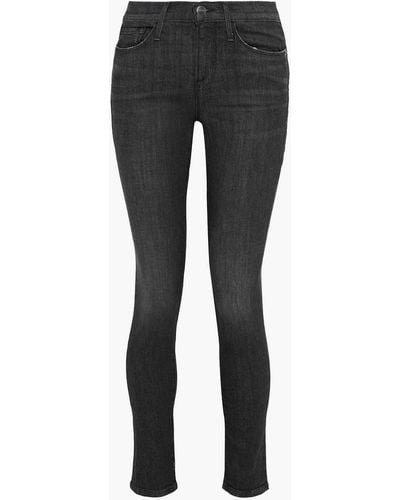 FRAME Le Skinny De Jeanne Mid-rise Skinny Jeans - Black