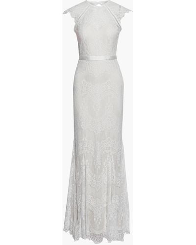 Catherine Deane Suri Open-back Leavers Lace Bridal Gown - Multicolour