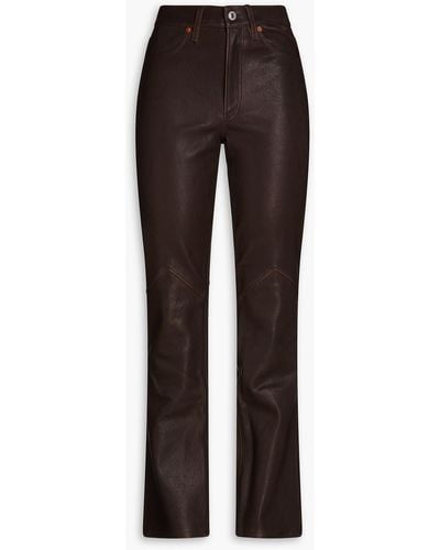 RE/DONE 70s Leather Bootcut Trousers - Black
