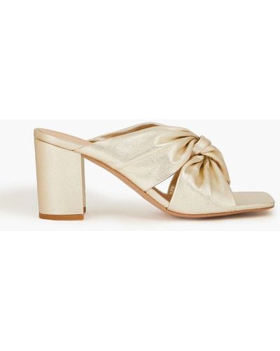 Claudie Pierlot Archipel Twisted Leather Mules - White