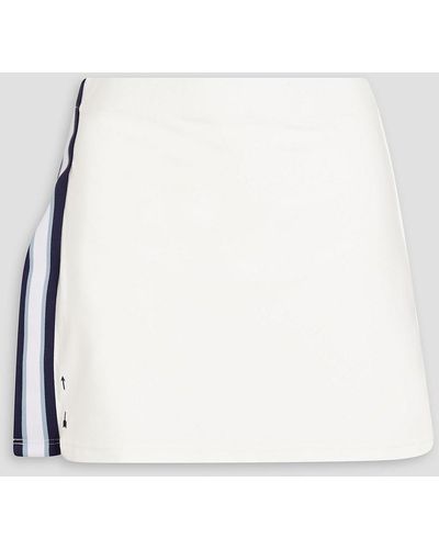 The Upside Legacy Paula Striped Neoprene Tennis Skirt - White