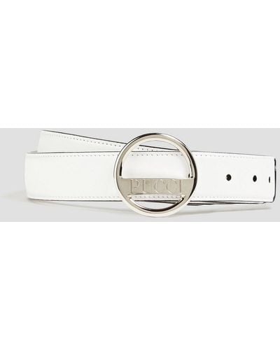 Emilio Pucci Leather Belt - White