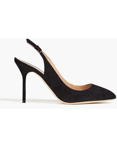 Sergio Rossi Chichi slingback-pumps aus veloursleder - Schwarz