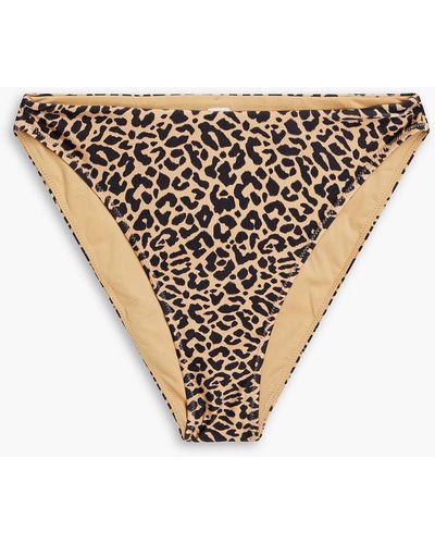Tigerlily Jemila Donna Leopard-print Mid-rise Bikini Briefs - White