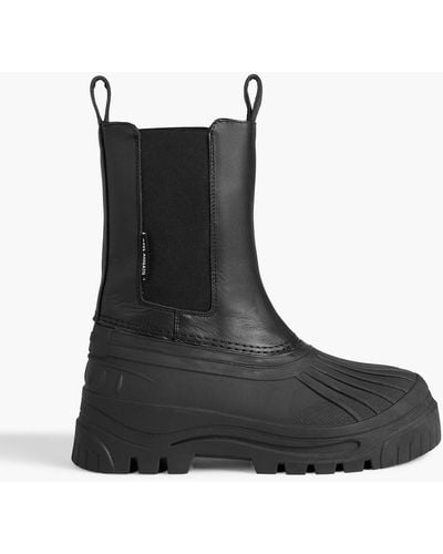 Axel Arigato Cryo Leather And Rubber Rain Boots - Black