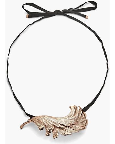 Zimmermann Rose Gold-tone And Grosgrain Necklace - Metallic
