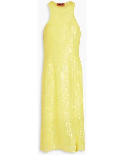 Missoni Sequin-embellished Silk Dress - Yellow