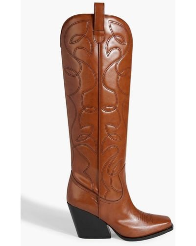 Stella McCartney Cowboy Faux Leather Boots - Brown