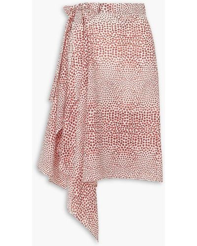Stella McCartney Printed Organic Cotton Wrap Skirt - Pink