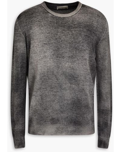 120% Lino Mélange Cashmere Sweater - Grey