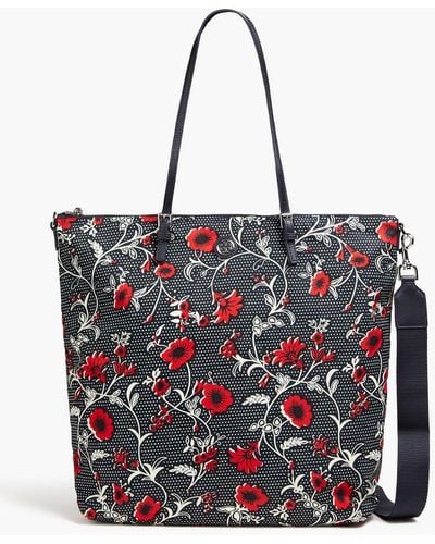 Tory Burch Virginia Printed Shell Tote - Red