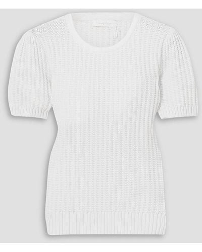 See By Chloé Ribbed-knit Cotton Top - White