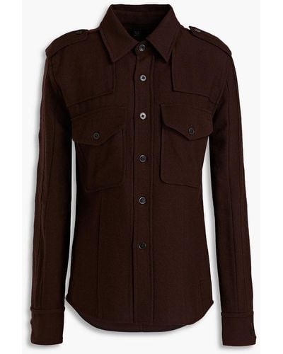 Petar Petrov Lacole Wool And Linen-blend Shirt - Brown