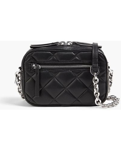 Stand Studio Quilted Faux Leather Crossbody Bag - Black
