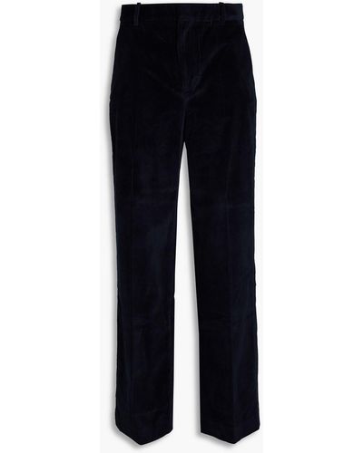 FRAME Cotton-blend Corduroy Straight-leg Trousers - Blue