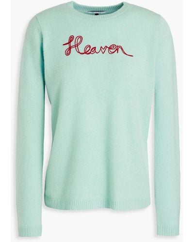 Bella Freud Embroidered Cashmere Sweater - Green