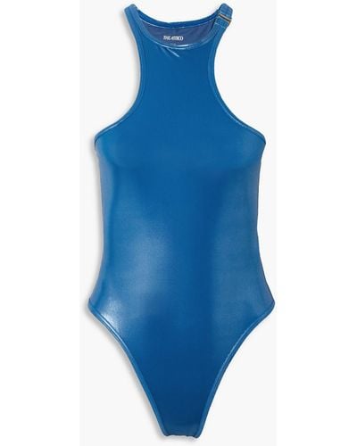 The Attico Metallic Swimsuit - Blue