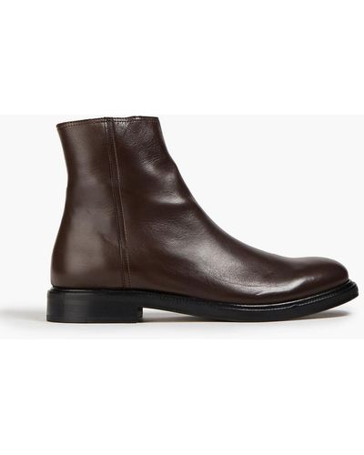 Officine Generale Ryan Leather Boots - Brown