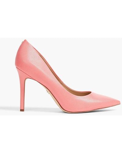 Sam Edelman Hazel Faux Textured-leather Court Shoes - Pink