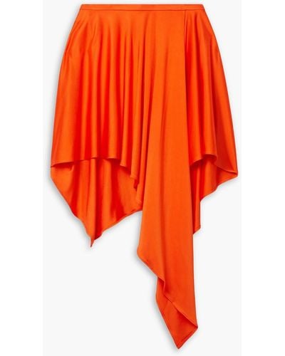 Stella McCartney Asymmetric Stretch-jersey Mini Skirt - Orange