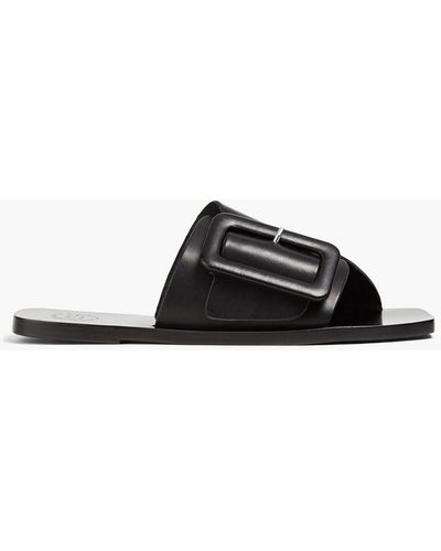 Atp Atelier Ceci Buckled Leather Sandals - Black