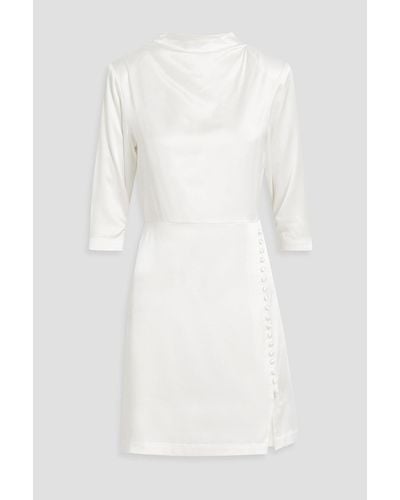 Envelope Campania Silk-satin Mini Dress - White