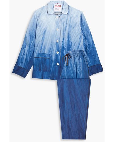 F.R.S For Restless Sleepers Palmer Printed Cotton-poplin Pyjama Set - Blue
