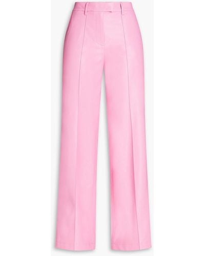 Stand Studio Mabel Faux Leather Wide-leg Pants - Pink