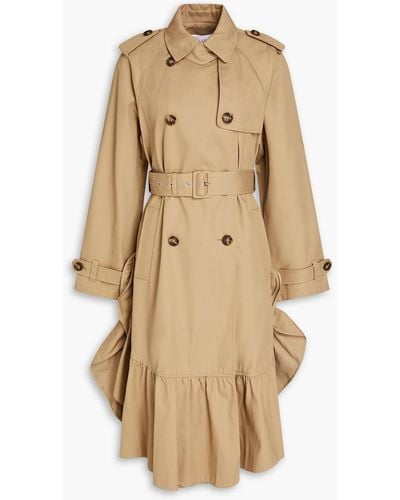 RED Valentino Cotton-blend Twill Trench Coat - Natural