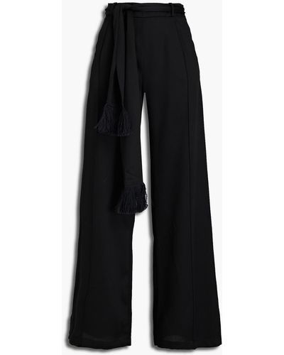 Mother Of Pearl Wendy Lyocell-twill Wide-leg Trousers - Black
