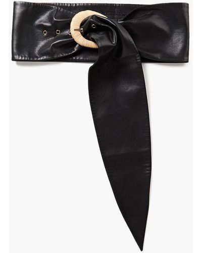 Nanushka Faux Leather Belt - Black