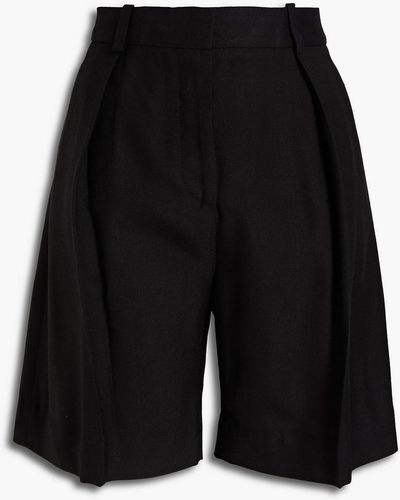 Victoria Beckham Shorts aus webstoff mit falten - Schwarz