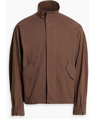 LE17SEPTEMBRE Cotton-blend Ripstop Jacket - Brown