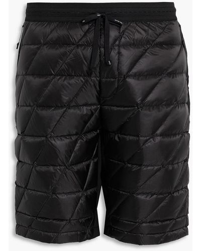 Holden Stretch Knit-paneled Quilted Shell Down Shorts - Black