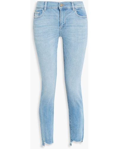 DL1961 Florence halbhohe cropped skinny jeans - Blau