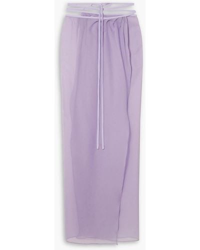 Christopher Esber Silk-chiffon Maxi Wrap Skirt - Purple